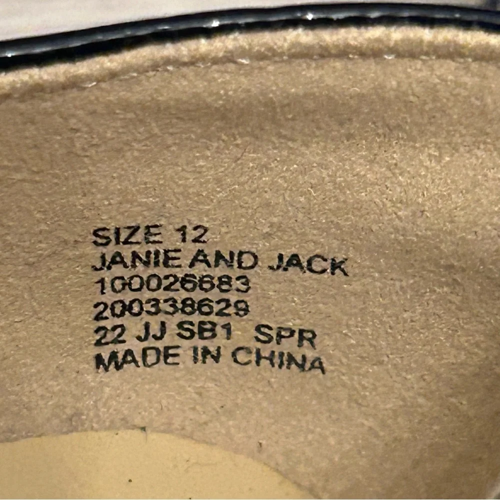 Janie and Jack navy patent ballet flats size 12 girls - Picture 2 of 11